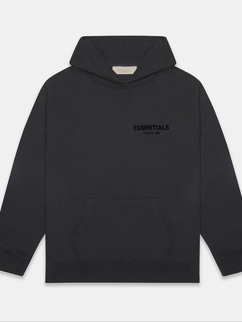 Fear of God Essentials Hoodie Stretch Limo Black NWT Oversized Pullover